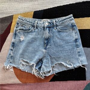 Distressed Denim Shorts